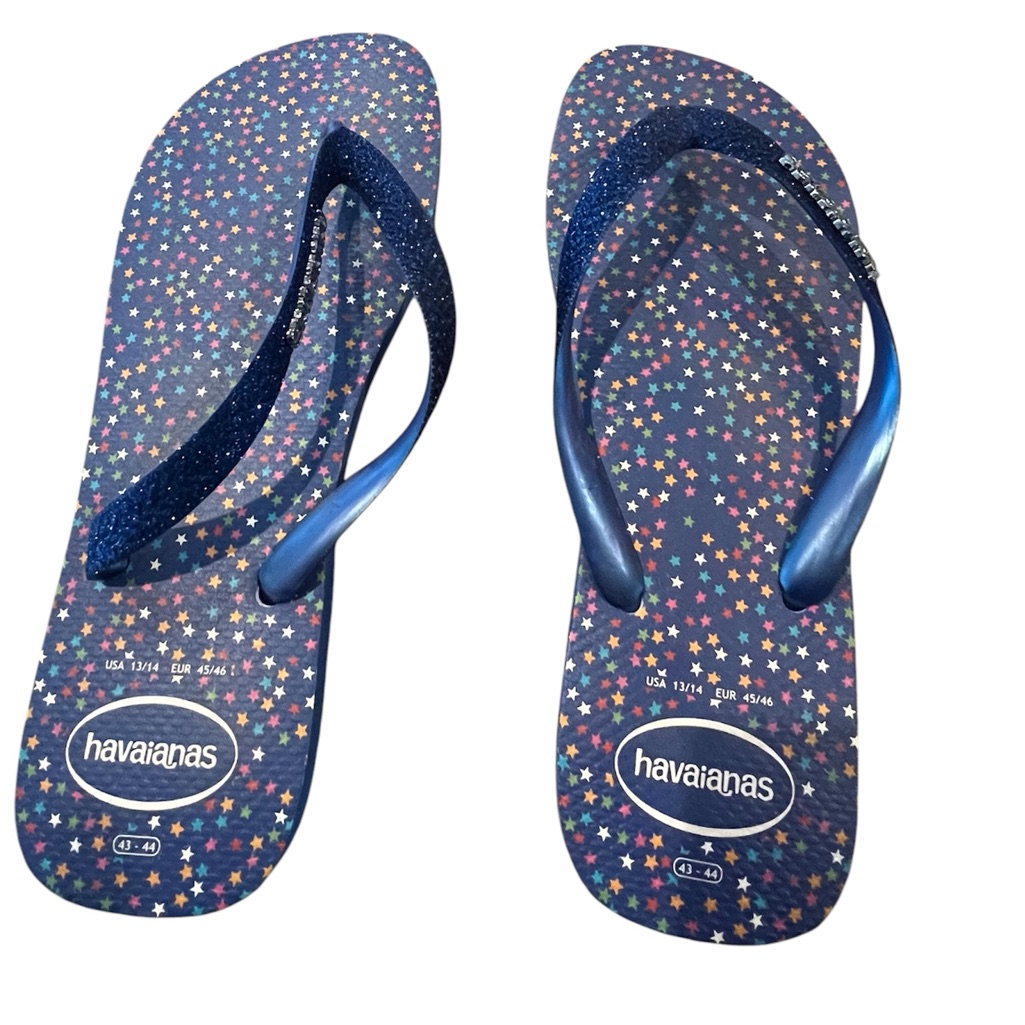 Havaianas Sparkle With Stars Size 10511 4344 Brand New Never Worn